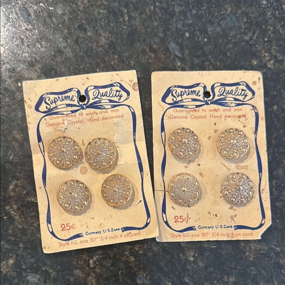 Vintage Supreme Quality Gold Decorative Buttons
